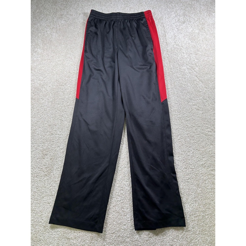 Athletic Works Pants Mens Small Black Red DriWorks Track Activewear‎ Drawstring